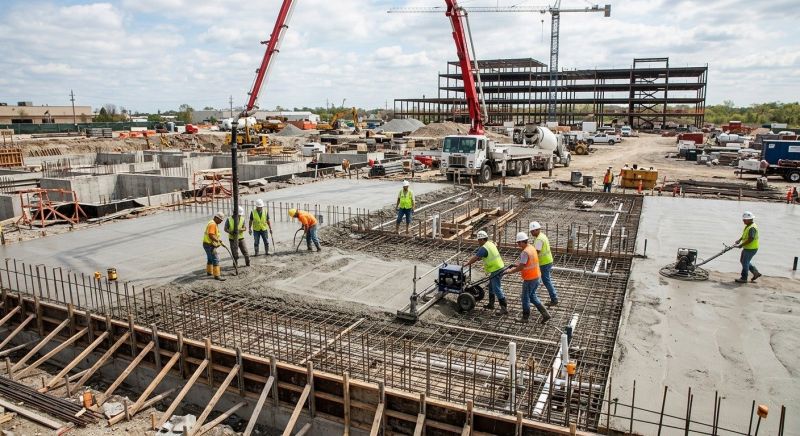 Commercial Slab Installation in Winston Salem, NC